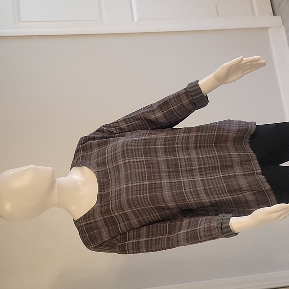 J. Jill Gray Button Down Shirt Classic Top